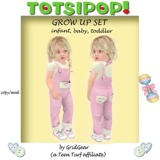 TOTSIPOP! Hearts Overalls