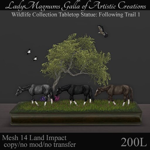 LadyMs Wildlife Collection Tabletop Statue: Following Trail 1