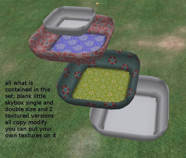 rounded open  little skybox 2 blank and 2 textured versions