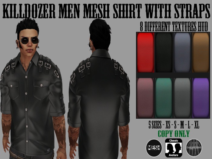 Killdozer Men Mesh Shirt With Straps