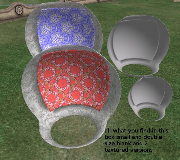 Sp78 partial sphere 2 blank and 2 textured versions