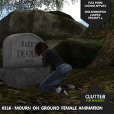 CLUTTER - 0316 - Mourn on Ground Female Animation