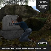 CLUTTER - 0317 - Mourn on Ground Female Animation