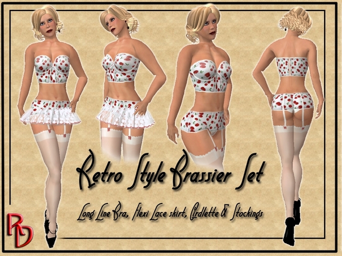 Cherries Retro Style Brassier Set