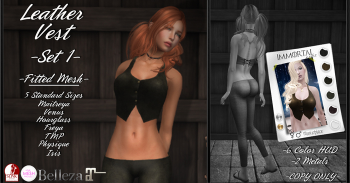 ..::IMMORTAL::.. Leather Vest - Set 1