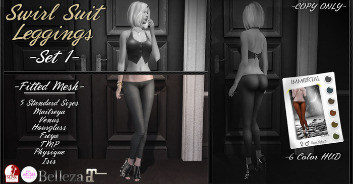 ..::IMMORTAL::.. Swirl Wool Leggings - Set 1