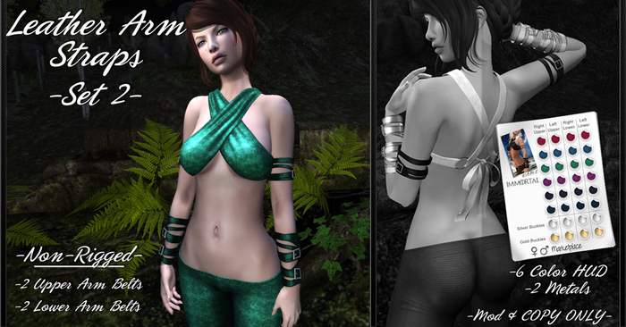 ..::IMMORTAL::.. Arm Straps - Velvet - Set 2