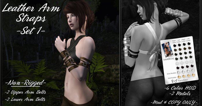 ..::IMMORTAL::.. Arm Straps - Leather - Set 1