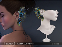Zaara : Aletta ear wings *peacock*