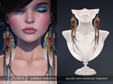 Zaara : Sarika feather earrings *earth*