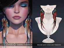 Zaara : Sarika feather earrings *fire*