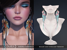Zaara : Sarika feather earrings *pastel*