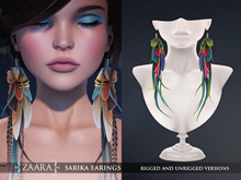 Zaara : Sarika feather earrings *tropical*