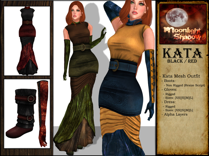 "Moon_Sha" Kata Black/Red