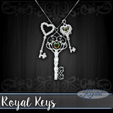:::Krystal::: Royal Keys - Necklace - Platinum - Rainbow