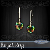 :::Krystal::: Royal Keys - Earrings - Gold - Rainbow
