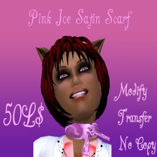 Pink Ice Satin Scarf