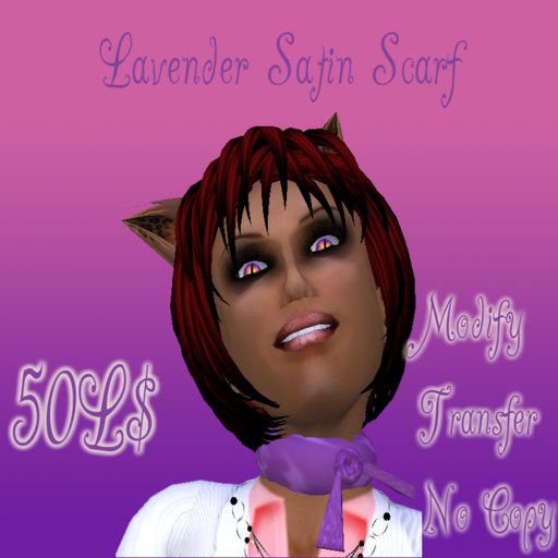 Lavender Satin Scarf