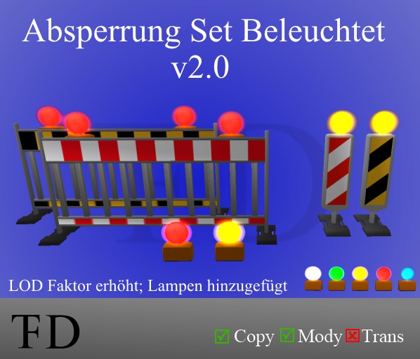 [TFD] Absperrung Set Beleuchtet