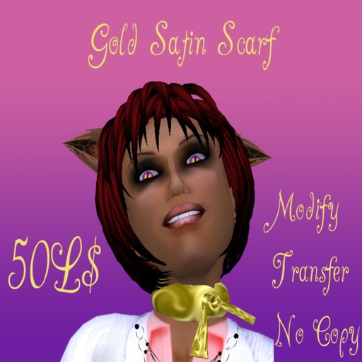 Gold Satin Scarf