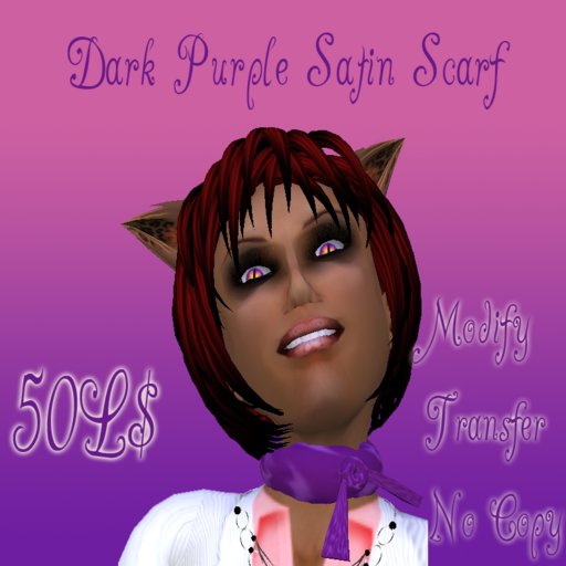Dark Purple Satin Scarf