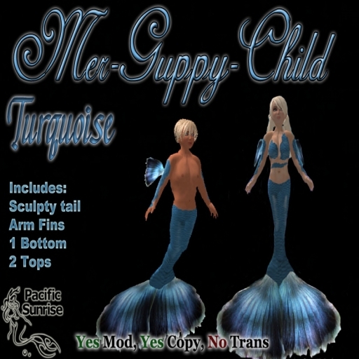(PS) Mer-Guppy Turquoise Child Boxed