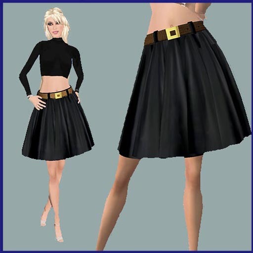 Kala black skirt set with black top