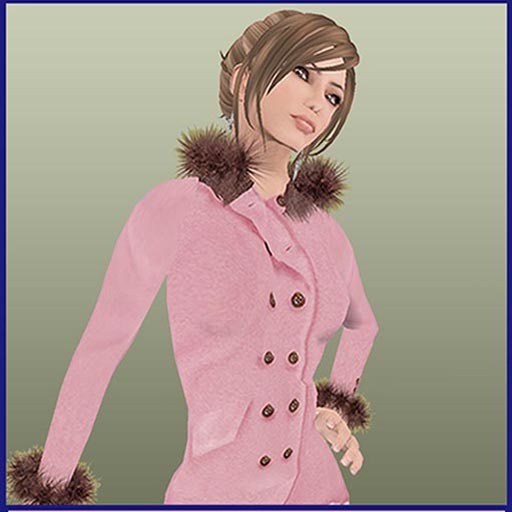 Fur trim jacket -  Pink Teddy