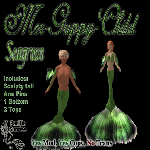 (PS) Mer-Guppy Seagreen Child Boxed