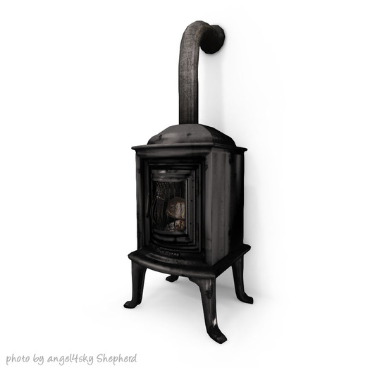 dust bunny . wood stove . black . boxed
