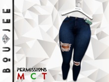 Boujee - IX.XIV Retro Torn Jeans (DRK)