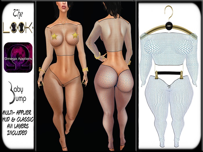 ! [L] ! Netta Outfit & Applier Hud Blue