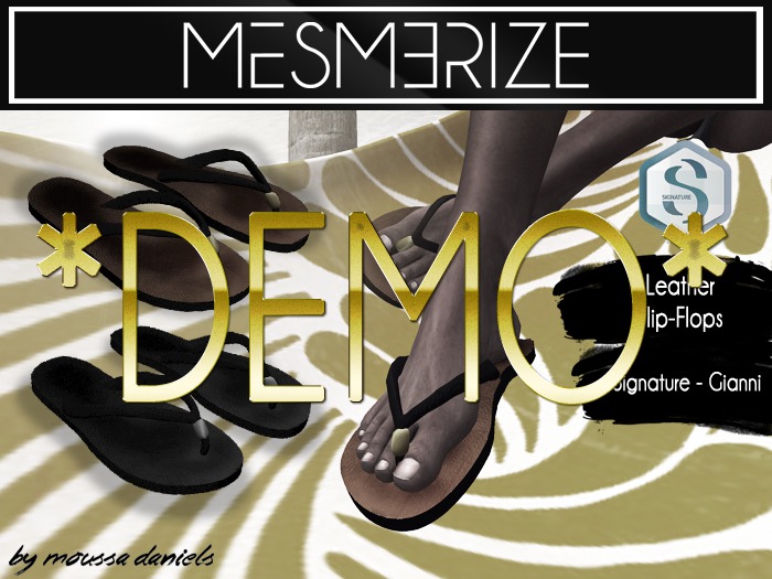 *DEMO* Leather Flip Flops by Mesmerize