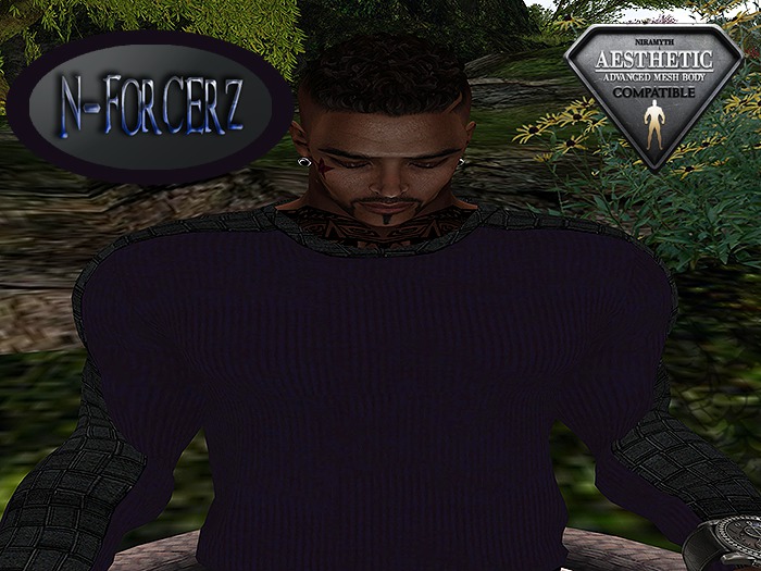 [[[ N::Forcerz ]]] - Styled Down Grape Ribbed/Blk Leather