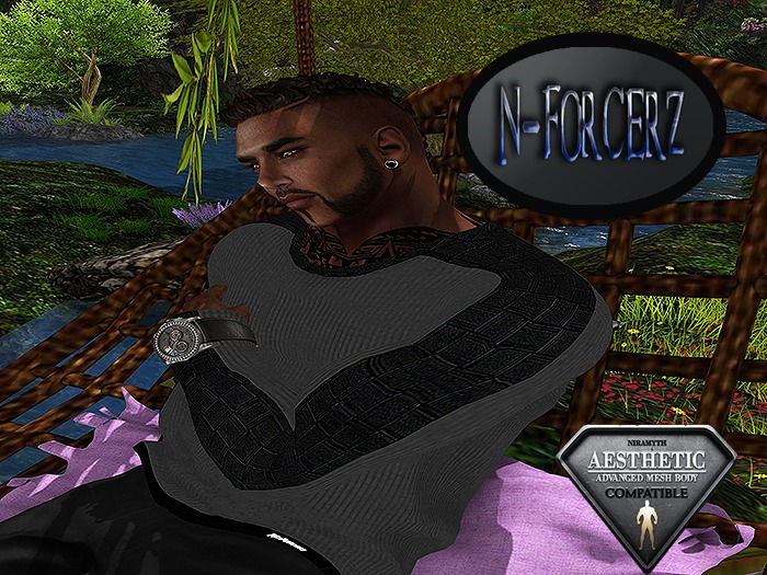 [[[ N::Forcerz ]]] - Styled Down Slate Ribbed/Blk Leather