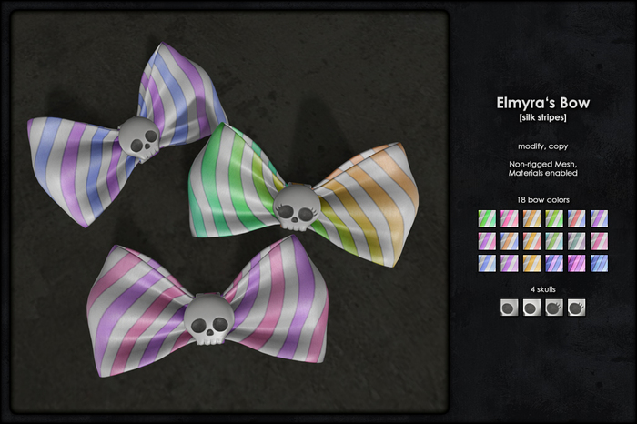 Happy Undead - Elmyra's Bow [silk stripes]