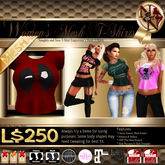 -N&N- Womens Mesh T-Shirts [Deadpool Eyes]