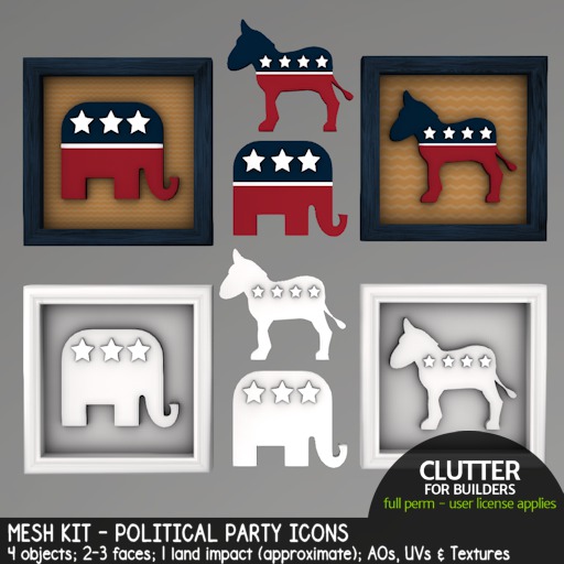 Clutter - Mesh Kit - Politcal Party Icons
