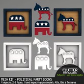 Clutter - Mesh Kit - Politcal Party Icons