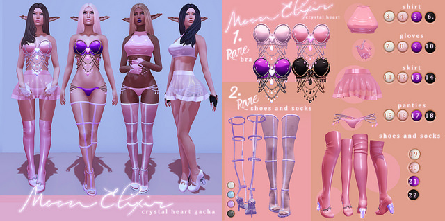 Moon Elixir - Crystal Heart - RARE 2 - Maitreya - Crystal Heels