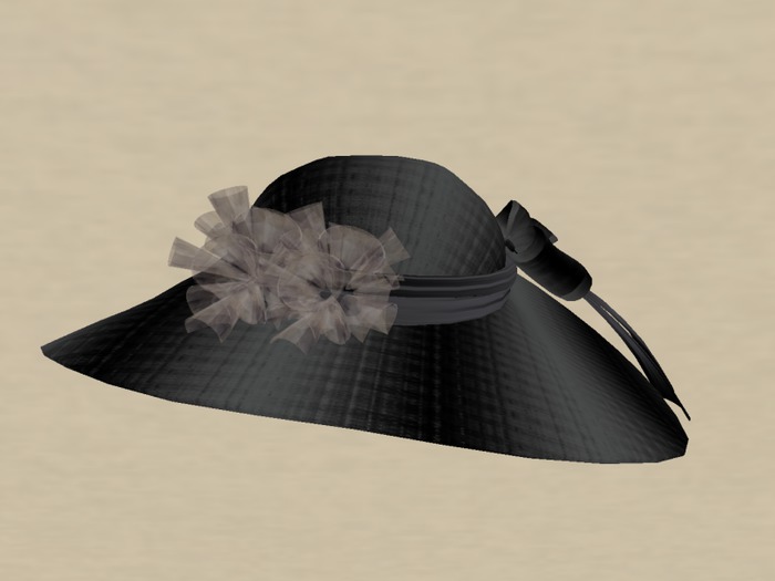 *TusK Sunny Day Hat, Black Frou Frou, ( Boxed)