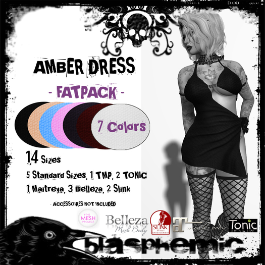 BLASPHEMIC - Amber Dress - FATPACK (boxed)