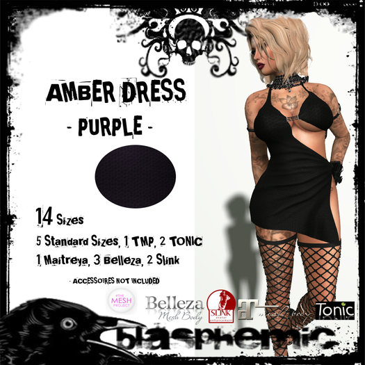 BLASPHEMIC - Amber Dress - PURPLE