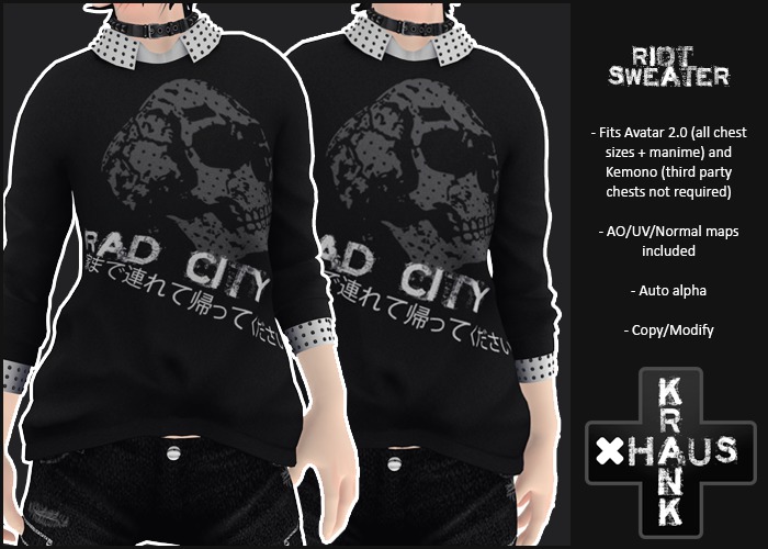 krankhaus - Avatar 2.0 & Kemono - Riot Sweater