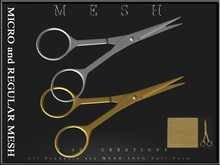 T-3D Creations [ Scissors - Gold and SIlver ] Micro and Regular MESH - Full Perm