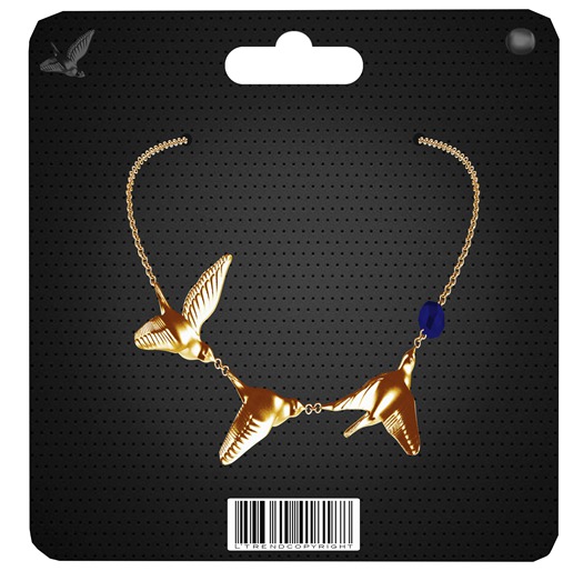 L'TREND - NECKLACE BIRD - BLACK