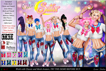 -Lamu Fashion-Outfit Cute Sailor T-shirt and Jeans DEMO
