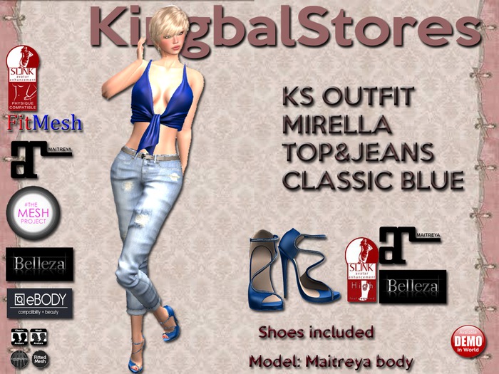 KS OUTFIT MIRELLA TOP&JEANS CLASSIC BLUE