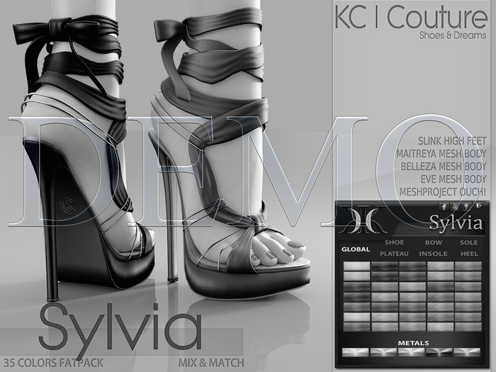 *DEMO* -KC- SYLVIA HEELS / MAITREYA, BELLEZA, SLINK, EVE, TMP