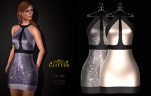 *GLITTER* LILITH MESH MINIDRESS ANTHRACITE - TWO VERSIONS